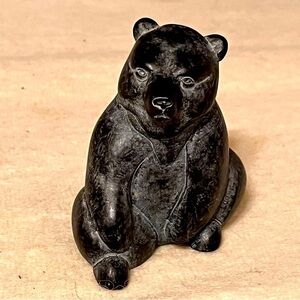 Vintage Boma Canada - Carved Inuit Black - Sitting Bear